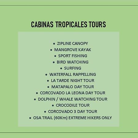 Cabinas Tropicales Puerto Jiménez Εξωτερικό φωτογραφία